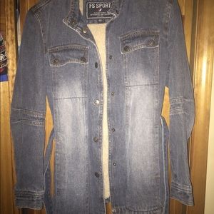 EUC WARM FS SPORTS AUTH. DRY GOODS DENIM & SHERPA